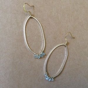 New Handcrafted Sundance Charm natural Aquamarine Silver Earrings